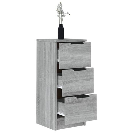 Dressoir 30x30x70 cm bewerkt hout grijs sonoma eikenkleurig 5