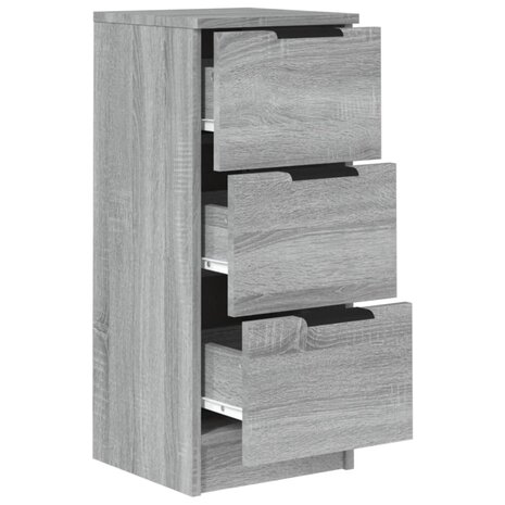 Dressoir 30x30x70 cm bewerkt hout grijs sonoma eikenkleurig 7
