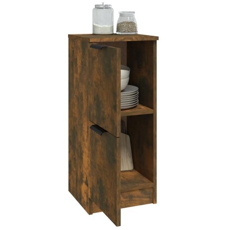 Dressoir 30x30x70 cm bewerkt hout gerookt eikenkleurig 4