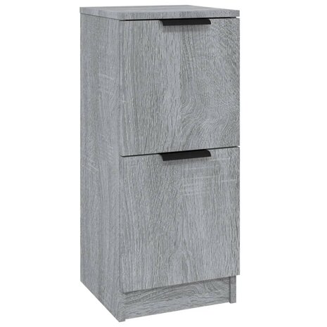 Dressoir 30x30x70 cm bewerkt hout grijs sonoma eikenkleurig 2