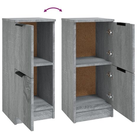 Dressoir 30x30x70 cm bewerkt hout grijs sonoma eikenkleurig 8