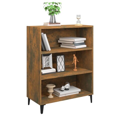 Dressoir 69,5x32,5x90 cm bewerkt hout gerookt eikenkleurig 5