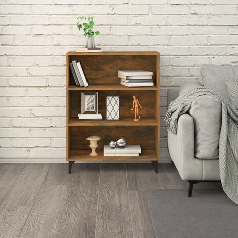Dressoir 69,5x32,5x90 cm bewerkt hout gerookt eikenkleurig 6
