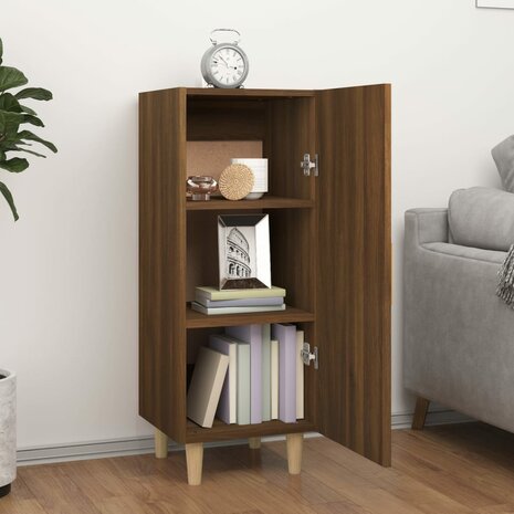 Dressoir 34,5x34x90 cm bewerkt hout bruin eikenkleur 3