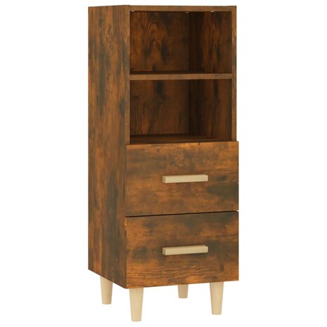Dressoir 34,5x34x90 cm bewerkt hout gerookt eikenkleurig 2