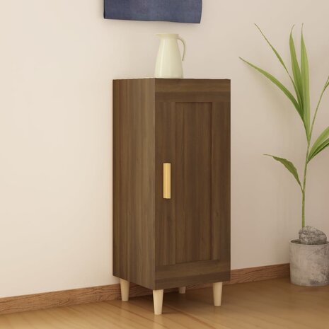 Dressoir 34,5x34x90 cm bewerkt hout bruin eikenkleur 1