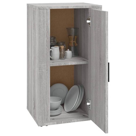 Dressoir 40x33x70 cm bewerkt hout grijs sonoma eikenkleurig 4