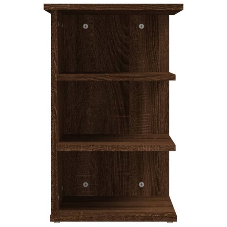 Bijzetkast 35x35x55 cm bewerkt hout bruin eikenkleur 6