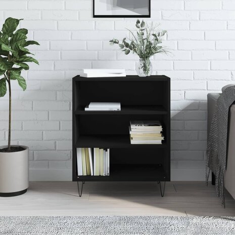 Dressoir 57x35x70 cm bewerkt hout zwart 1