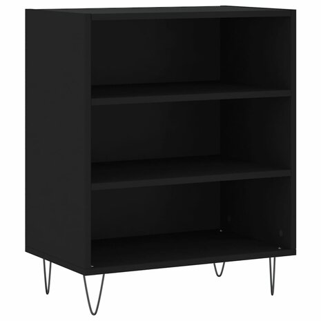 Dressoir 57x35x70 cm bewerkt hout zwart 2