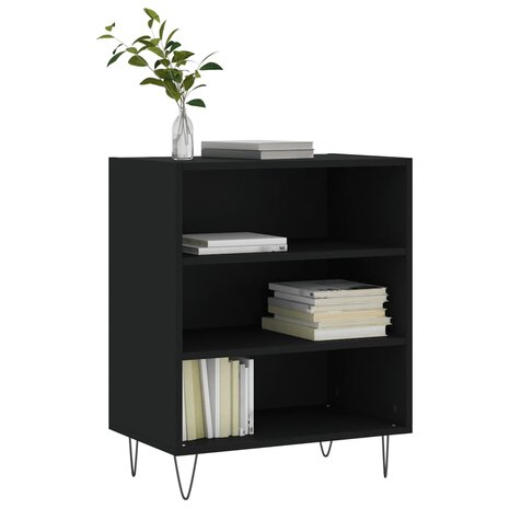 Dressoir 57x35x70 cm bewerkt hout zwart 3