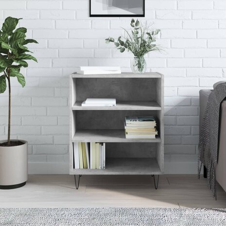 Dressoir 57x35x70 cm bewerkt hout betongrijs 1