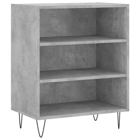 Dressoir 57x35x70 cm bewerkt hout betongrijs 2