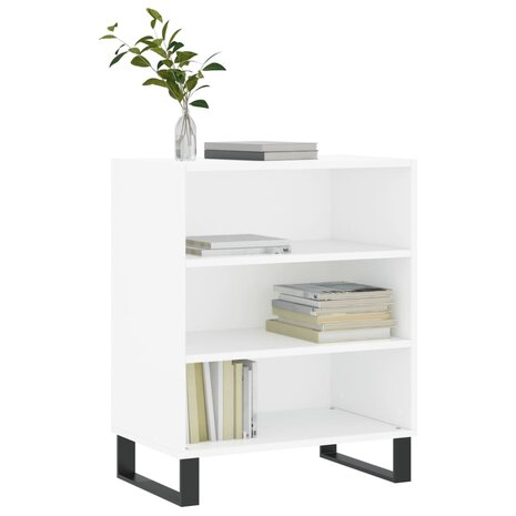 Dressoir 57x35x70 cm bewerkt hout wit 3