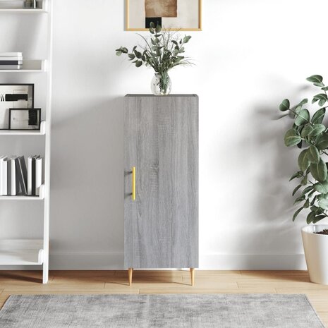 Dressoir 34,5x34x90 cm bewerkt hout grijs sonoma eikenkleurig 1