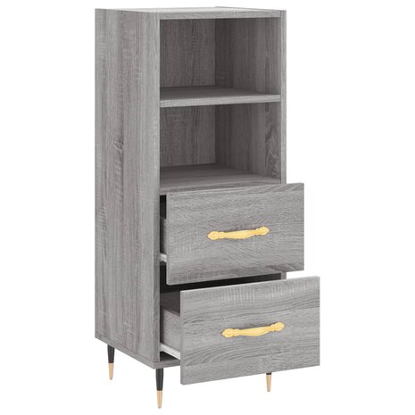 Dressoir 34,5x34x90 cm bewerkt hout grijs sonoma eikenkleurig 5
