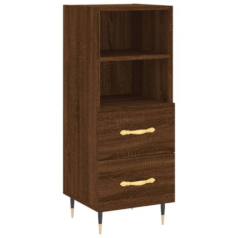 Dressoir 34,5x34x90 cm bewerkt hout bruin eikenkleur 2