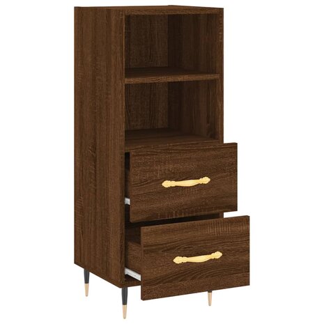Dressoir 34,5x34x90 cm bewerkt hout bruin eikenkleur 5