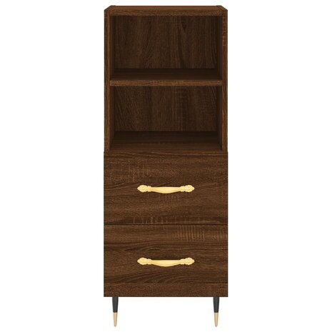 Dressoir 34,5x34x90 cm bewerkt hout bruin eikenkleur 6