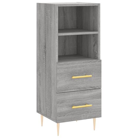 Dressoir 34,5x34x90 cm bewerkt hout grijs sonoma eikenkleurig 2