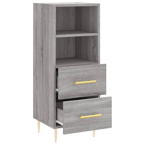 Dressoir 34,5x34x90 cm bewerkt hout grijs sonoma eikenkleurig 5