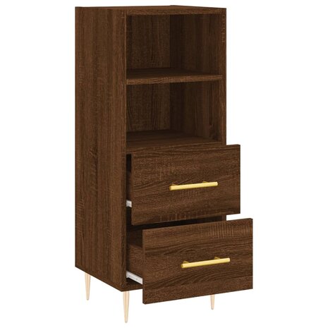 Dressoir 34,5x34x90 cm bewerkt hout bruin eikenkleur 5