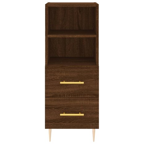 Dressoir 34,5x34x90 cm bewerkt hout bruin eikenkleur 6