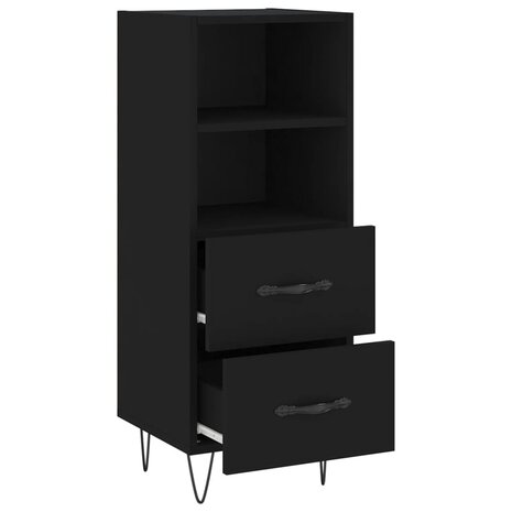 Dressoir 34,5x34x90 cm bewerkt hout zwart 5