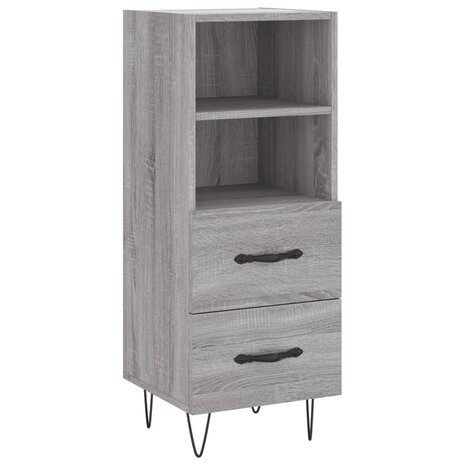 Dressoir 34,5x34x90 cm bewerkt hout grijs sonoma eikenkleurig 2