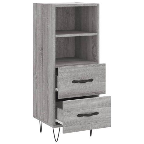 Dressoir 34,5x34x90 cm bewerkt hout grijs sonoma eikenkleurig 5