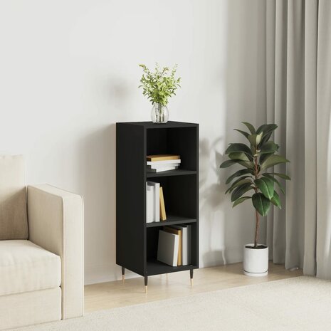 Dressoir 34,5x32,5x90 cm bewerkt hout zwart 2