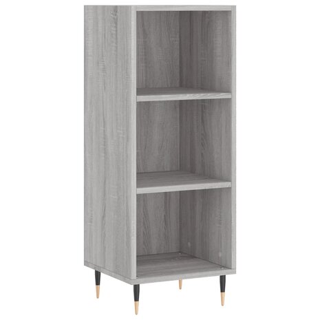 Dressoir 34,5x32,5x90 cm bewerkt hout grijs sonoma eikenkleurig 2