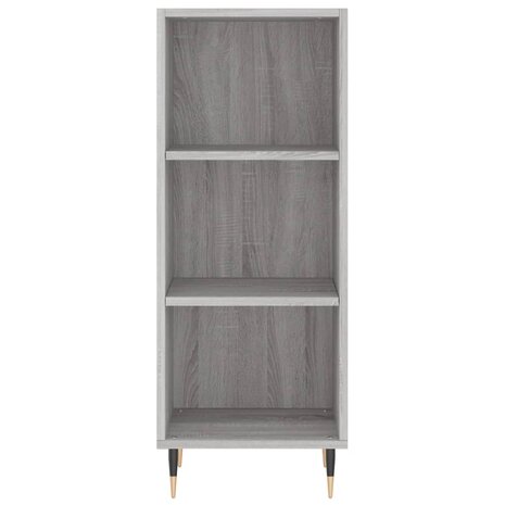Dressoir 34,5x32,5x90 cm bewerkt hout grijs sonoma eikenkleurig 4
