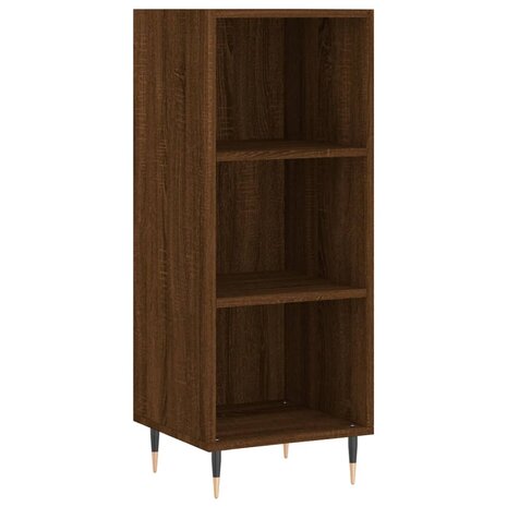 Dressoir 34,5x32,5x90 cm bewerkt hout bruin eikenkleur 2