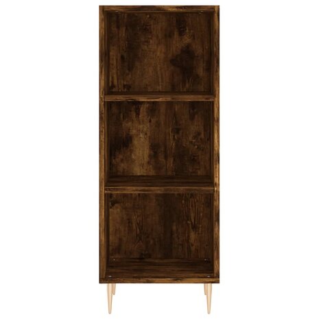 Dressoir 34,5x32,5x90 cm bewerkt hout gerookt eikenkleurig 4