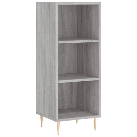 Dressoir 34,5x32,5x90 cm bewerkt hout grijs sonoma eikenkleurig 2