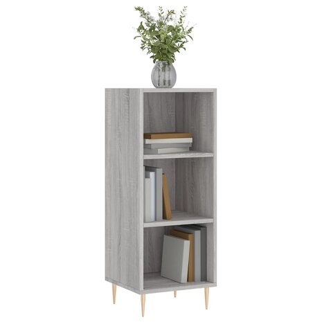 Dressoir 34,5x32,5x90 cm bewerkt hout grijs sonoma eikenkleurig 3