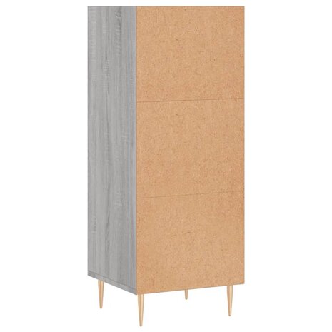 Dressoir 34,5x32,5x90 cm bewerkt hout grijs sonoma eikenkleurig 6