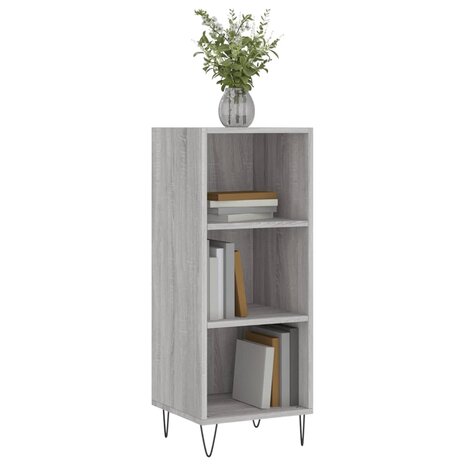 Dressoir 34,5x32,5x90 cm bewerkt hout grijs sonoma eikenkleurig 3