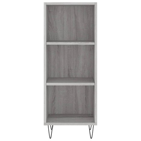 Dressoir 34,5x32,5x90 cm bewerkt hout grijs sonoma eikenkleurig 4