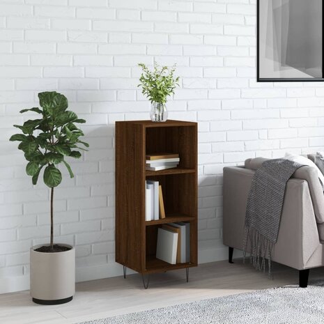 Dressoir 34,5x32,5x90 cm bewerkt hout bruin eikenkleur 1
