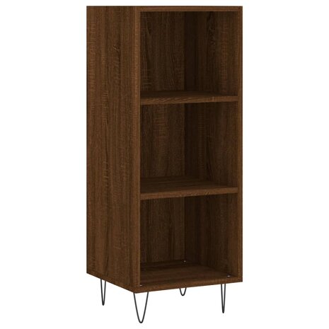 Dressoir 34,5x32,5x90 cm bewerkt hout bruin eikenkleur 2