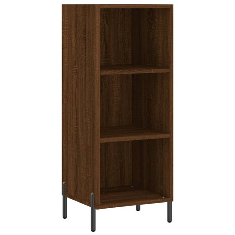 Dressoir 34,5x32,5x90 cm bewerkt hout bruin eikenkleur 2