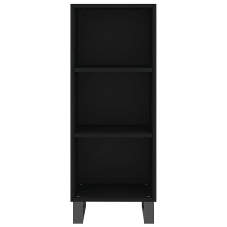 Dressoir 34,5x32,5x90 cm bewerkt hout zwart 4