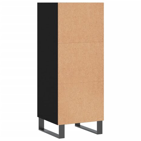 Dressoir 34,5x32,5x90 cm bewerkt hout zwart 6