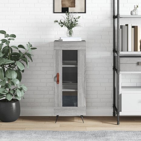 Dressoir 34,5x34x90 cm bewerkt hout grijs sonoma eikenkleurig 1