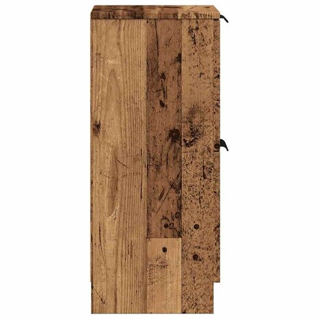 Dressoir 30x30x70 cm bewerkt hout oud houtkleurig 6