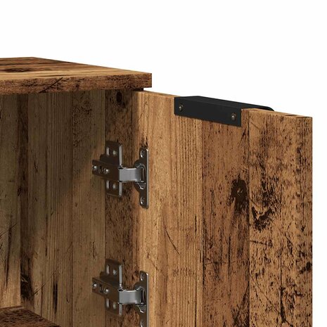 Dressoir 30x30x70 cm bewerkt hout oud houtkleurig 9