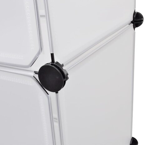 Kast met 9 compartimenten modulair 109x36,5x143 cm wit  6