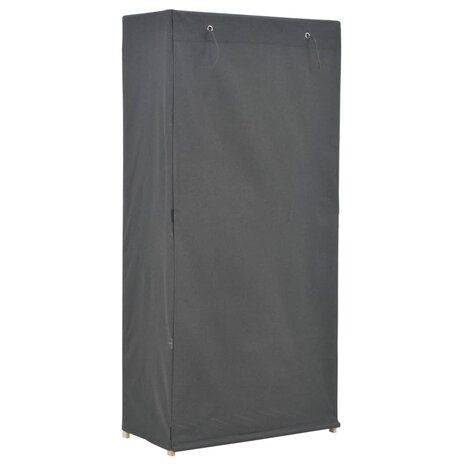 Kledingkast 79x40x170 cm stof grijs 3